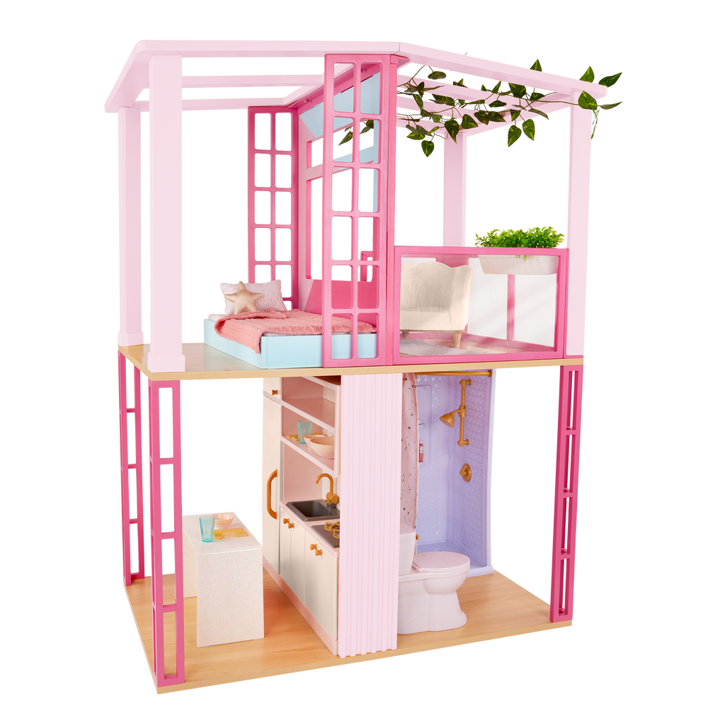 OG Lovely Loft - Dollhouse for 46cm Dolls - Two-Storey Dollhouse with Furniture - Furniture for Dolls - Gifts foe Kids - Our Generation UK