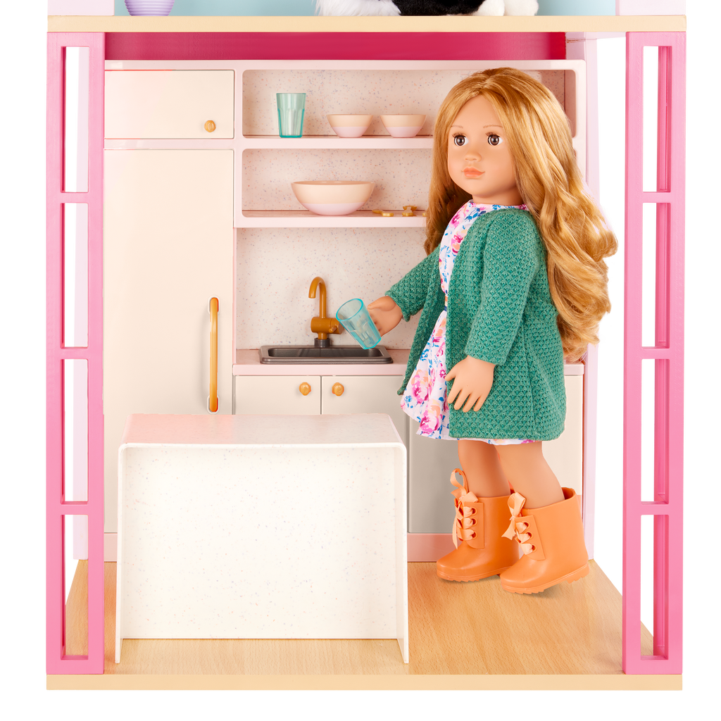 OG Lovely Loft - Dollhouse for 46cm Dolls - Two-Storey Dollhouse with Furniture - Furniture for Dolls - Gifts foe Kids - Our Generation UK