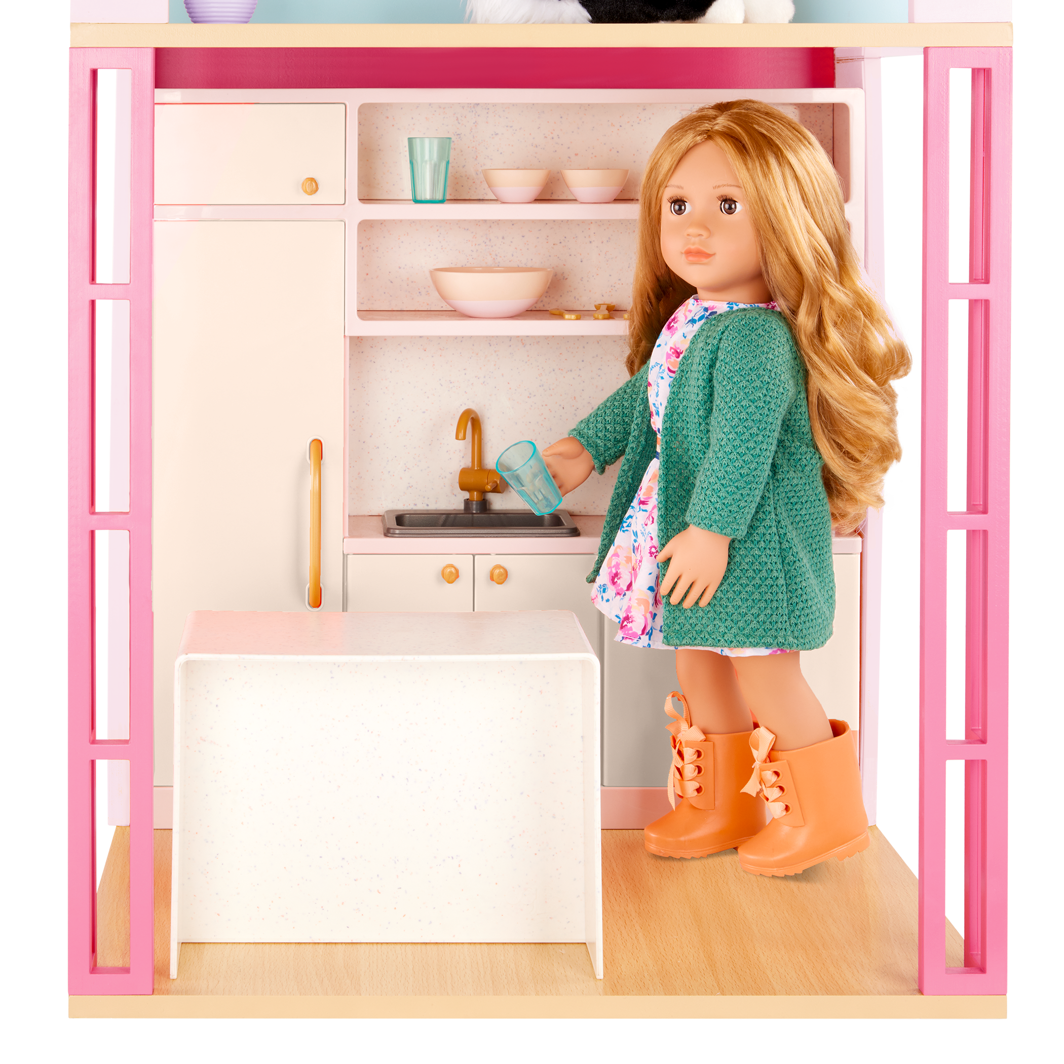 OG Lovely Loft - Dollhouse for 46cm Dolls - Two-Storey Dollhouse with Furniture - Furniture for Dolls - Gifts foe Kids - Our Generation UK