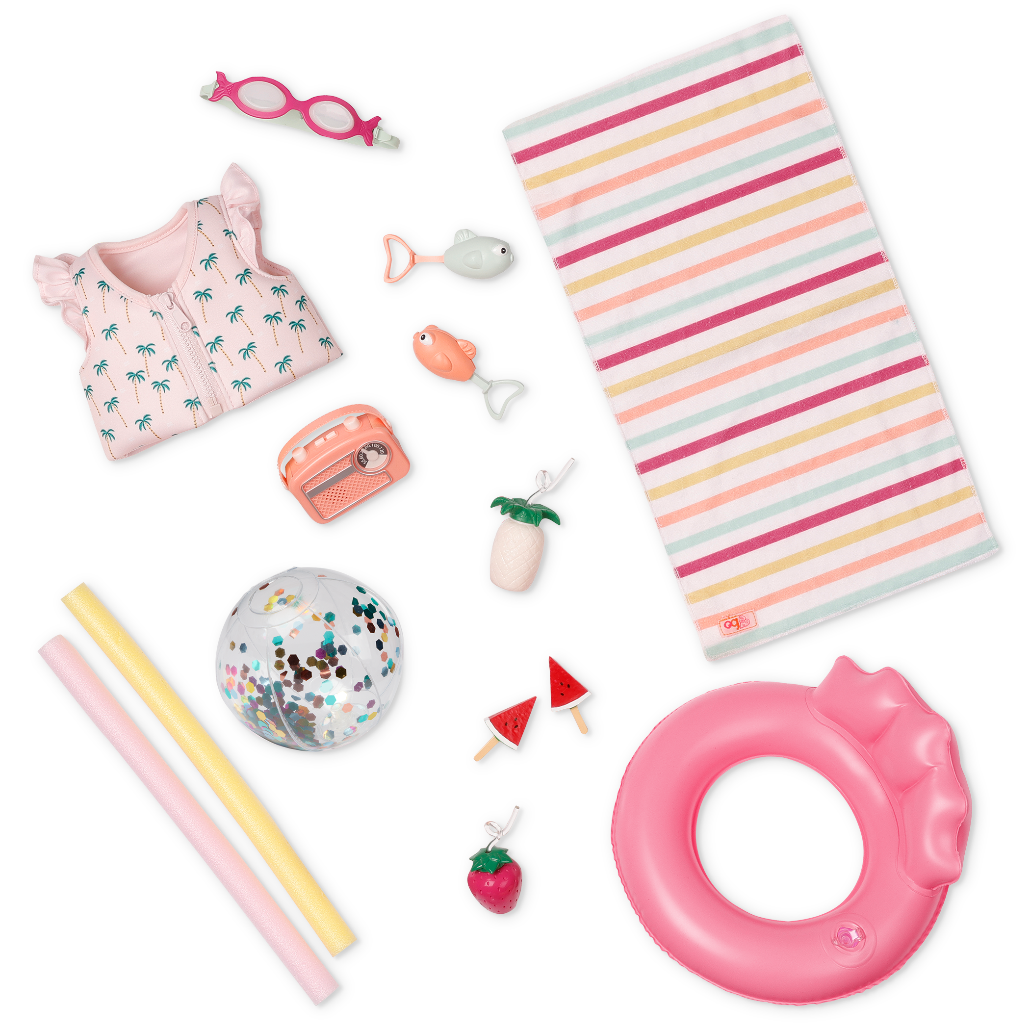 Poolside Fun - Pool & Accessories for 46cm Dolls - Outdoor Accessory Set - Our Generation UK