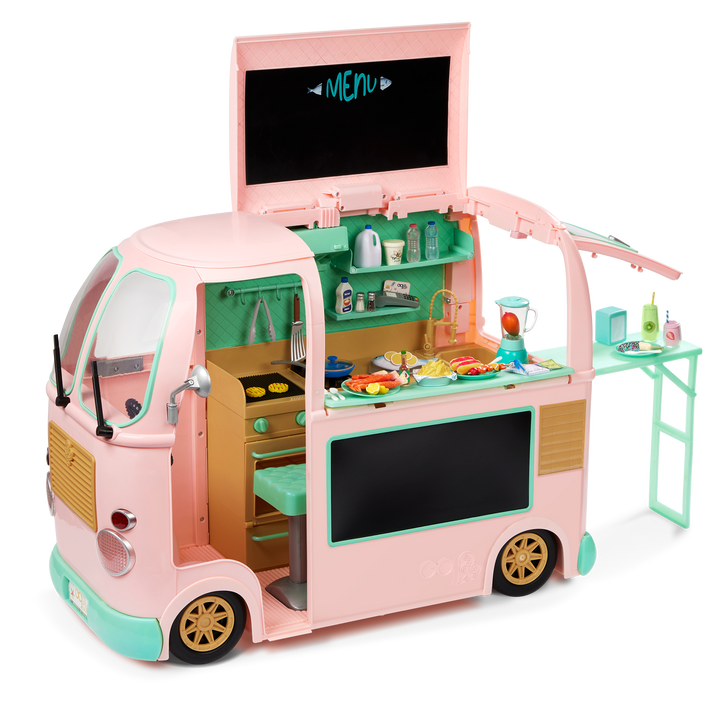 On the Move Food Truck - Vehicle for 46cm Dolls - Food Accessories - Accessories for OG Dolls - Food Truck with Realistic Features - Our Generation UK