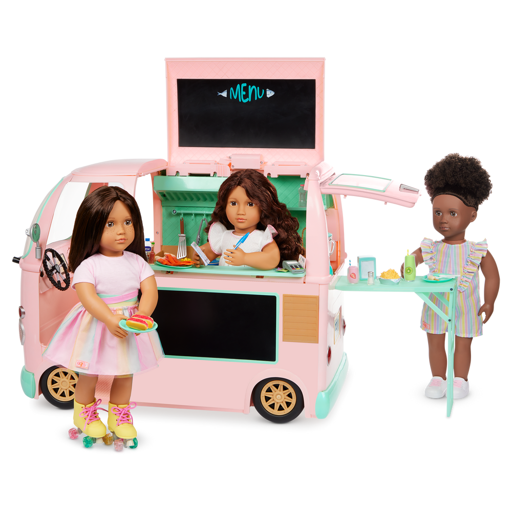 On the Move Food Truck - Vehicle for 46cm Dolls - Food Accessories - Accessories for OG Dolls - Food Truck with Realistic Features - Our Generation UK
