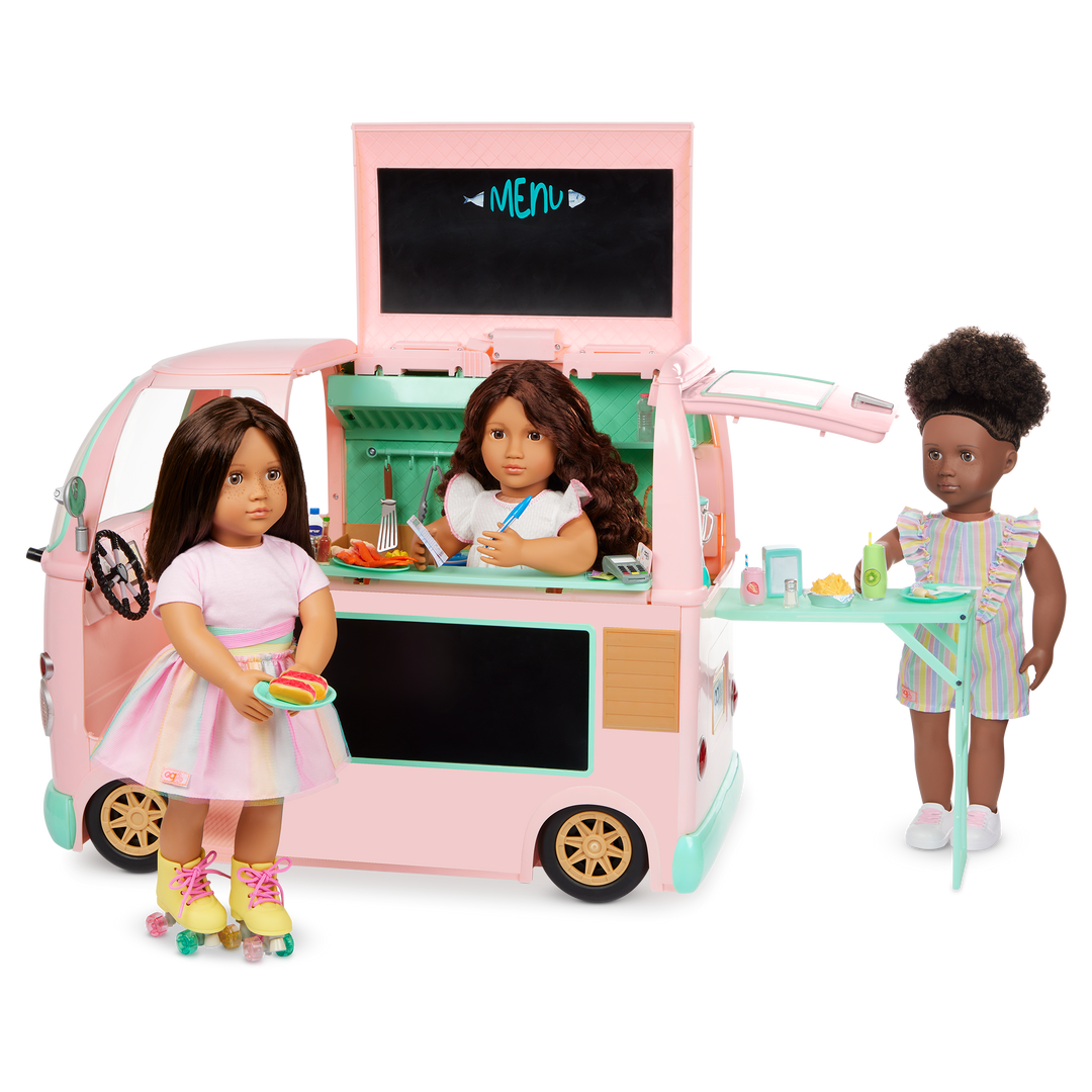 On the Move Food Truck - Vehicle for 46cm Dolls - Food Accessories - Accessories for OG Dolls - Food Truck with Realistic Features - Our Generation UK