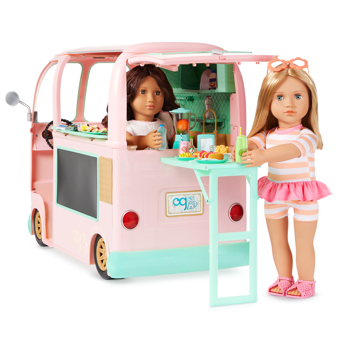 On the Move Food Truck - Vehicle for 46cm Dolls - Food Accessories - Accessories for OG Dolls - Food Truck with Realistic Features - Our Generation UK