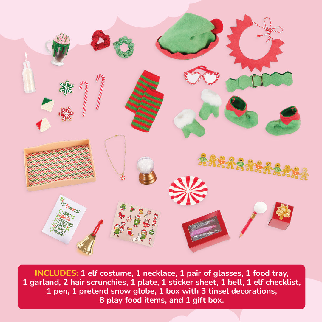 Christmas Elf Surprise Calendar - OG Advent Calendar - 24 Doors with Doll Accessories - Christmas - Our Generation UK