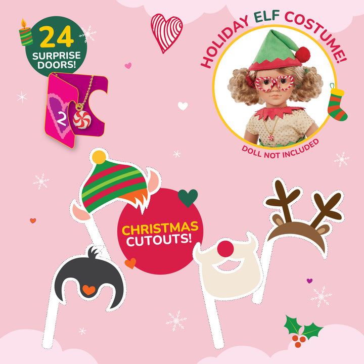 Christmas Elf Surprise Calendar - OG Advent Calendar - 24 Doors with Doll Accessories - Christmas - Our Generation UK