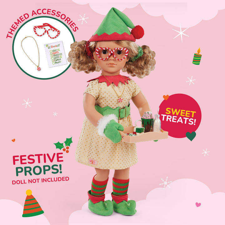 Christmas Elf Surprise Calendar - OG Advent Calendar - 24 Doors with Doll Accessories - Christmas - Our Generation UK
