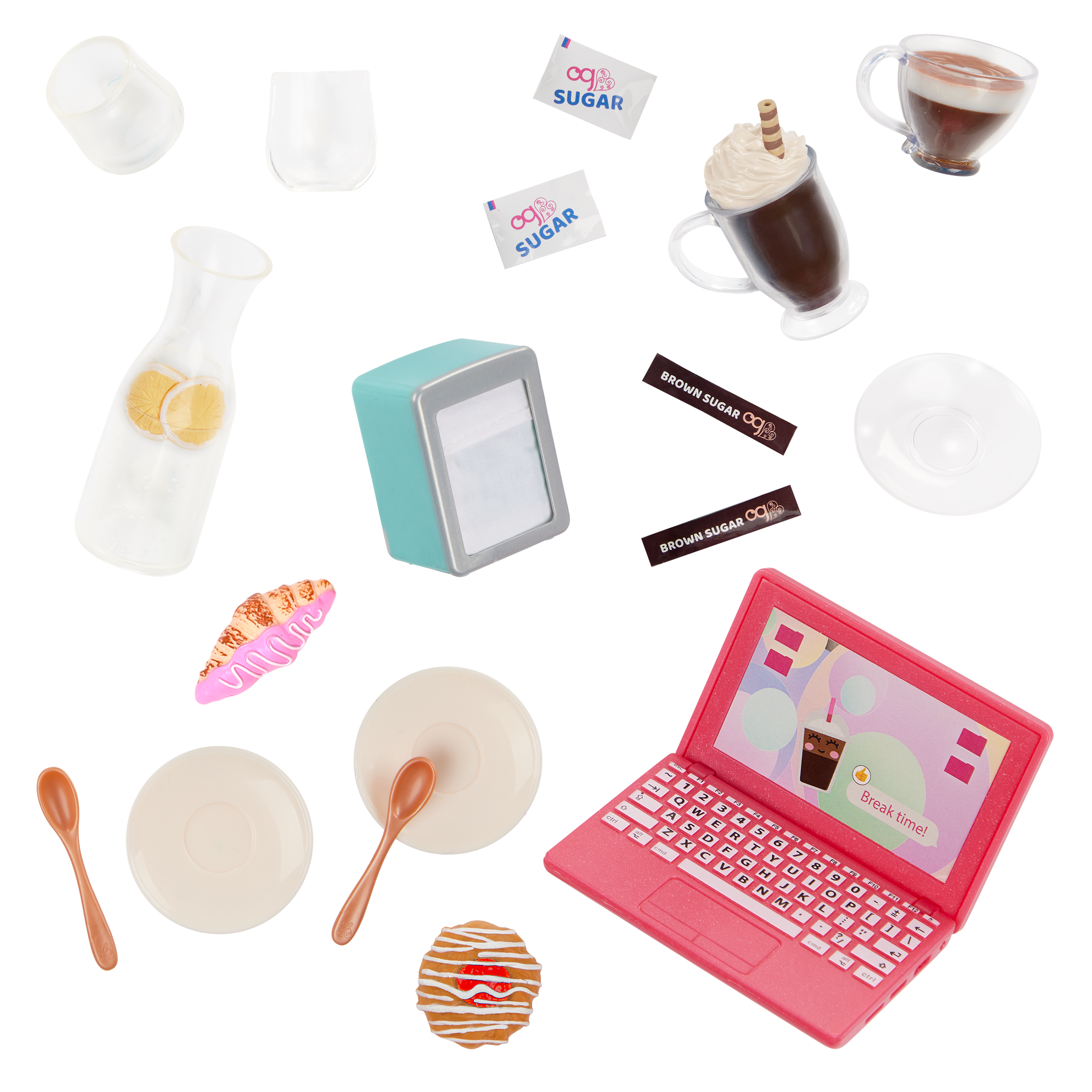 Sweet Cafe Set - Table & Chair Set fro 46cm Dolls - Furniture for Dolls - Cafe Playset - Our Generation