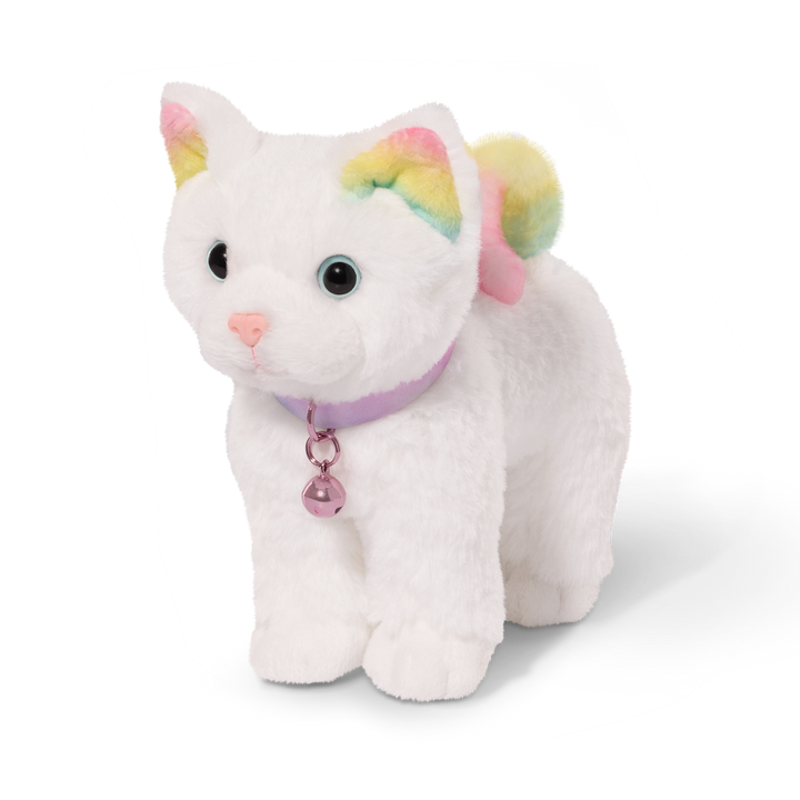 Posable Angora Cat - 15cm Pet Kitten for OG Dolls - Kitten with White & Multi-Coloured Fur - Pets for Dolls - Doll Accessories - Our Generation