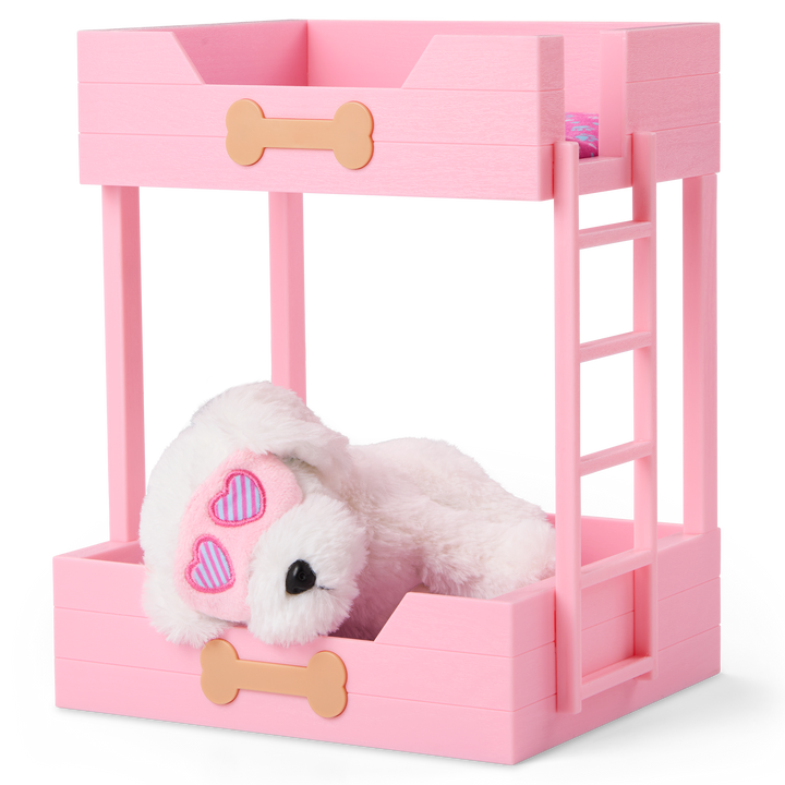 Puppy Dreams Bunk Bed - Pink Bunk Beds for Our Generation Pups - Accessory for OG Dogs - Doll Accessory - Our Generation