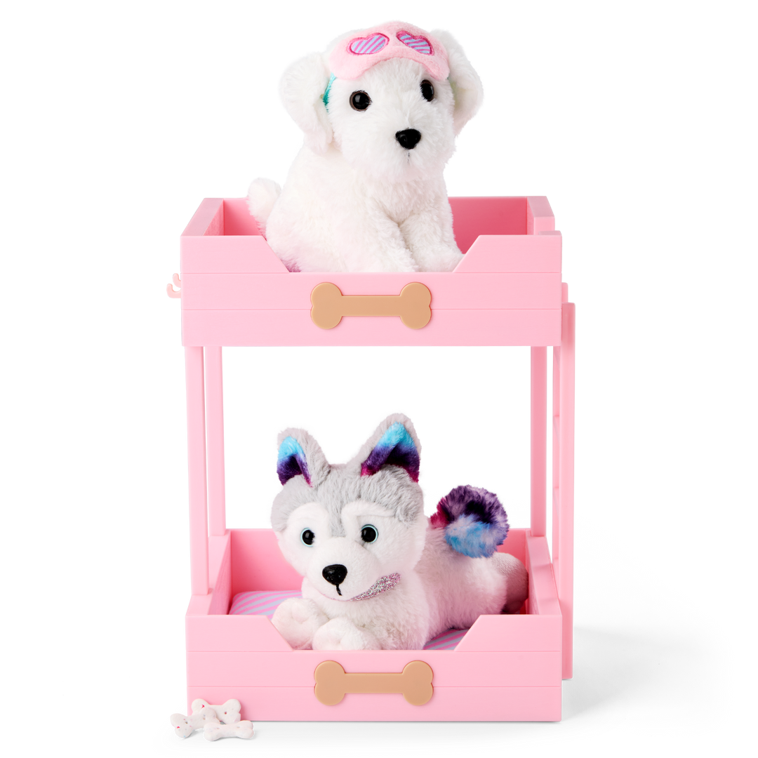 Puppy Dreams Bunk Bed - Pink Bunk Beds for Our Generation Pups - Accessory for OG Dogs - Doll Accessory - Our Generation