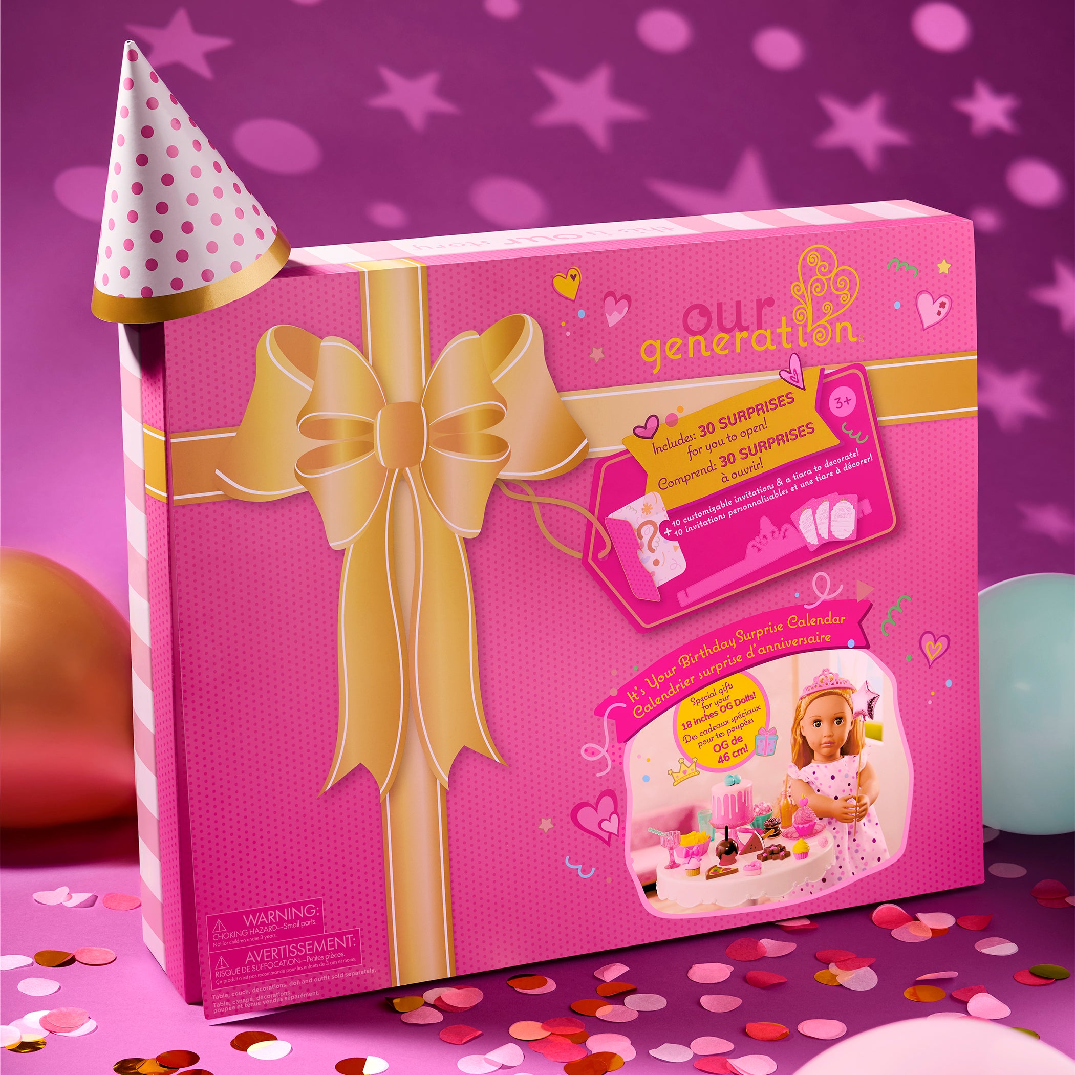 It's Your Birthday Calendar - Birthday Countdown Calendar - 30 Accessories for Dolls - Birthday Gifts for Kids - Our Generation UK