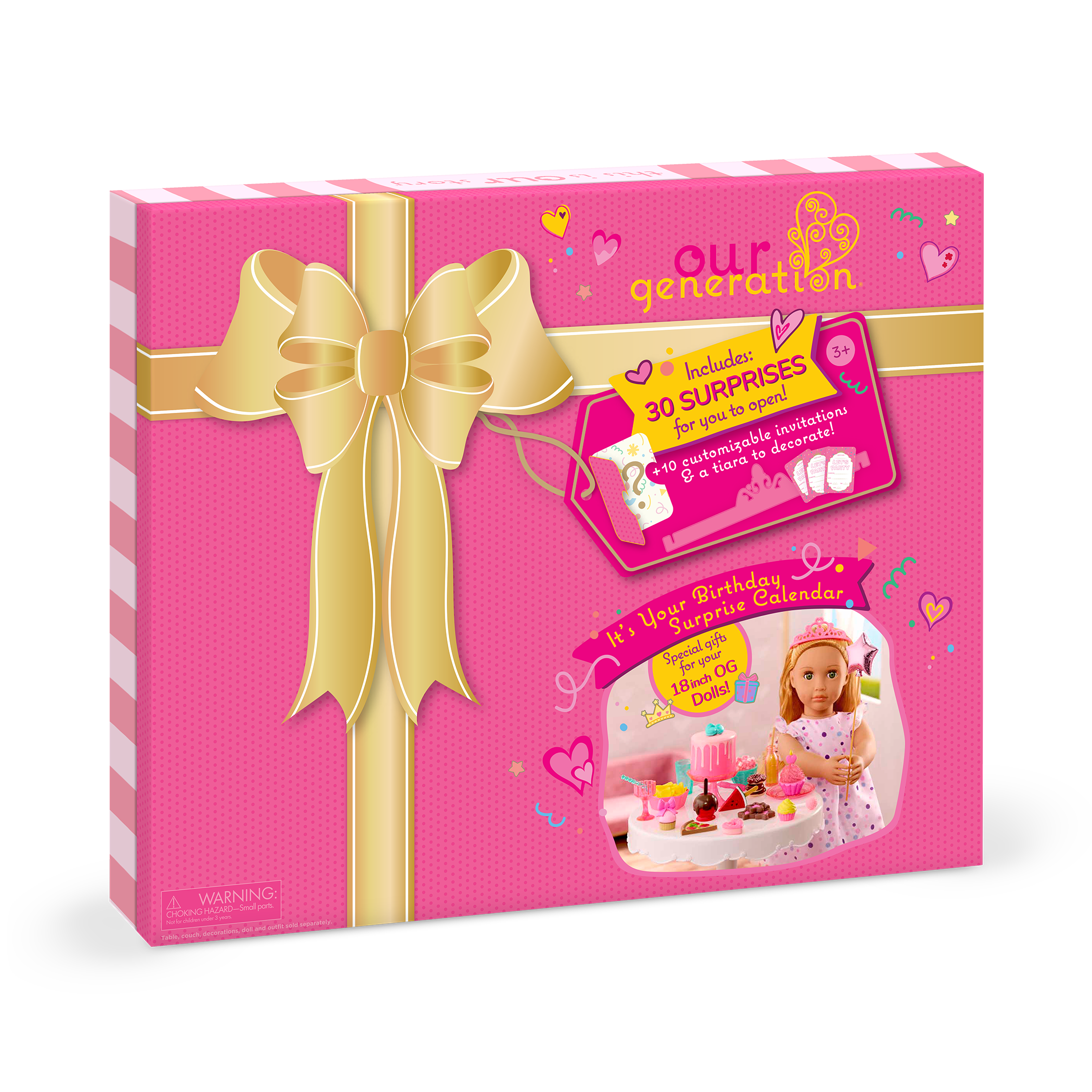 It's Your Birthday Calendar - Birthday Countdown Calendar - 30 Accessories for Dolls - Birthday Gifts for Kids - Our Generation UK