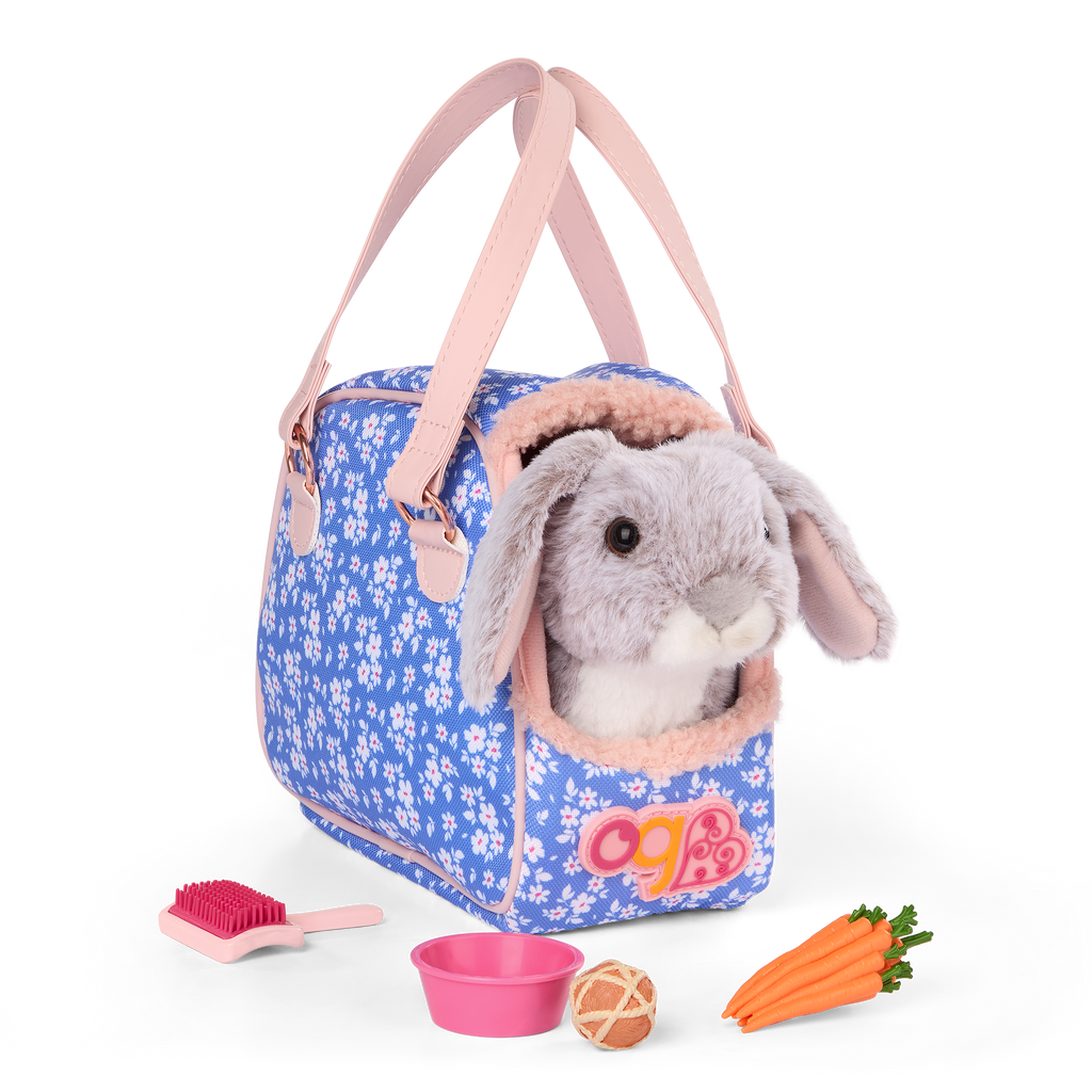 Hop In Bunny Carrier - Accessories for Dolls - Plush Bunny & Carrier - Our Generation UK