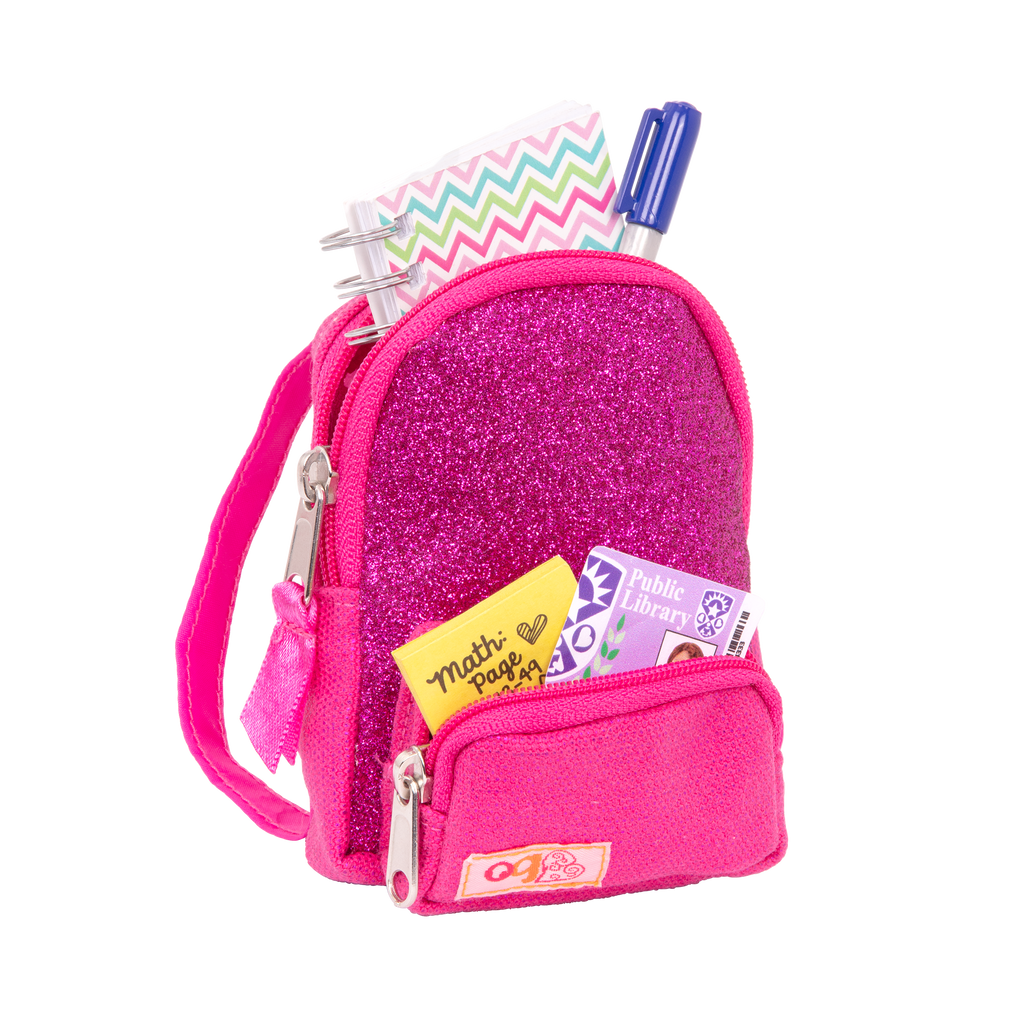 School Smarts - Pink School Bag for 46cm Dolls - School Accessory for Dolls - Our Generation UK