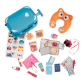 Well Travelled Luggage Set - Blue Suitcase with Travelling Acessories - Doll Accessory Set - Our Generation UK