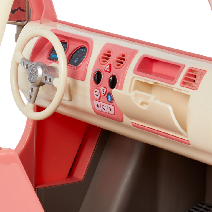 OG Off Roader - Pink & White 4x4 Car for 46cm Dolls - Doll Vehicle with Surfboard - Accessories for Dolls - Our Generation