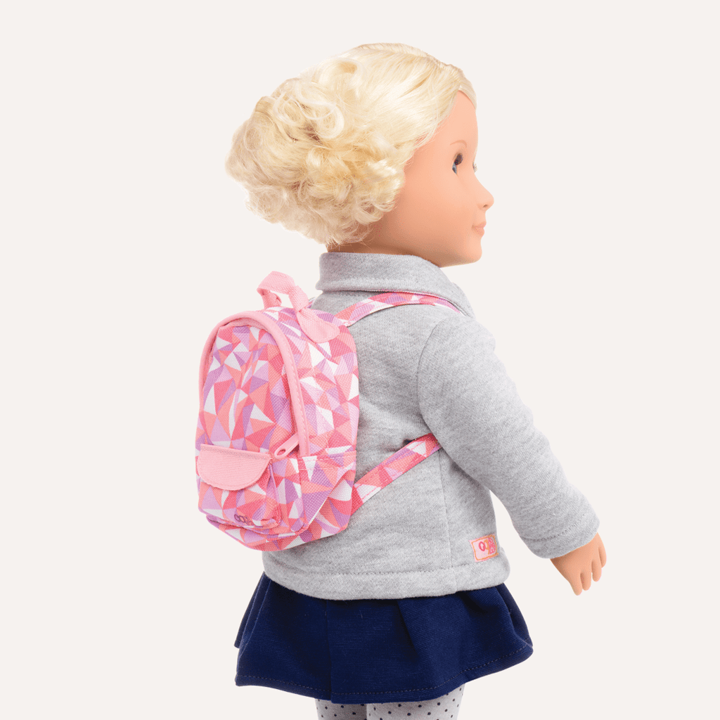 Off to School - School Accessories for 46cm Dolls - Pink Backpack for Dolls - Our Generation