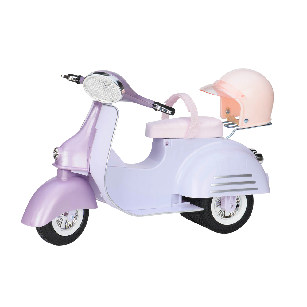 Ride in Style Scooter - Purple & Blue Doll Scooter - Vehicles for 46cm Dolls - Our Generation