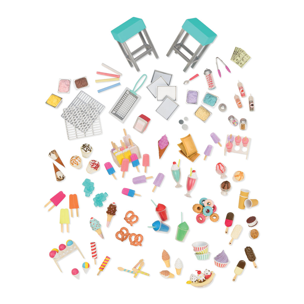 Sweet Stop Ice Cream Truck Pink - Accessories for Our Generation Dolls - Truck with Ice Cream Accessories - Vehicle for Dolls - Gift Ideas for Kids - Our Generation UK