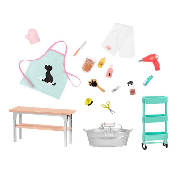Pet Grooming Set - Grooming Parlour Playset for Dolls - Our Generation