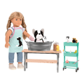 Pet Grooming Set - Grooming Parlour Playset for Dolls - Our Generation
