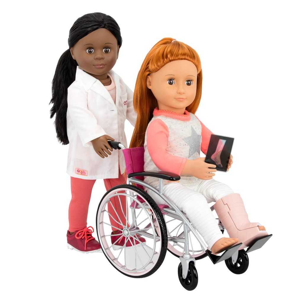 Heals on Wheels - 46cm Dollwheel Chair & Medical Accessories - Playset for Dolls - Our Generation UK