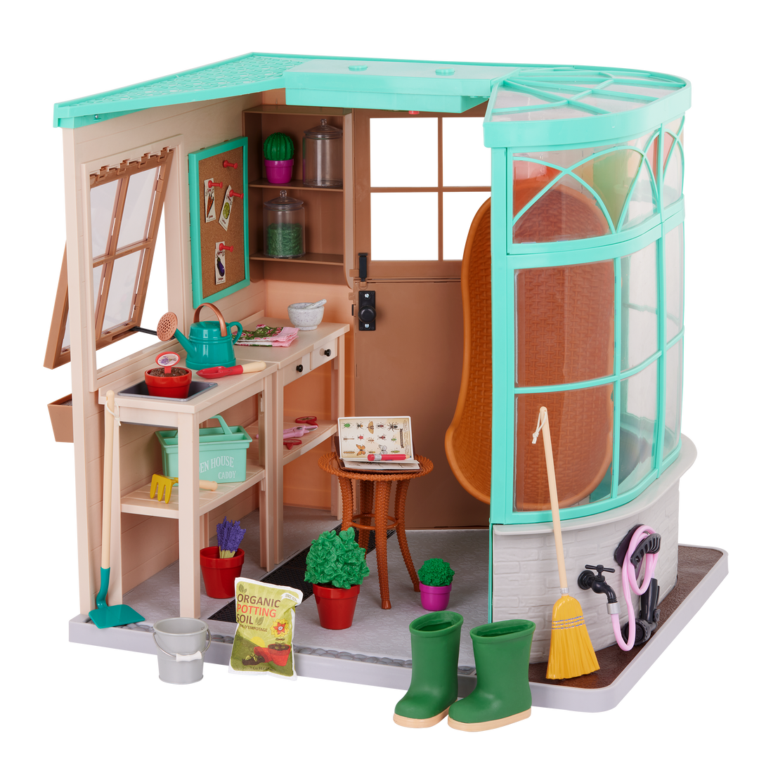 Room to Grow Greenhouse 46cm Doll Garden Set Our Generation