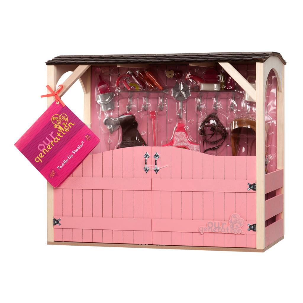 Saddle-Up Stables - Horse Barn for Our Generation Horses - Equestrian Accessories - Playset for Dolls - Our Generation UK