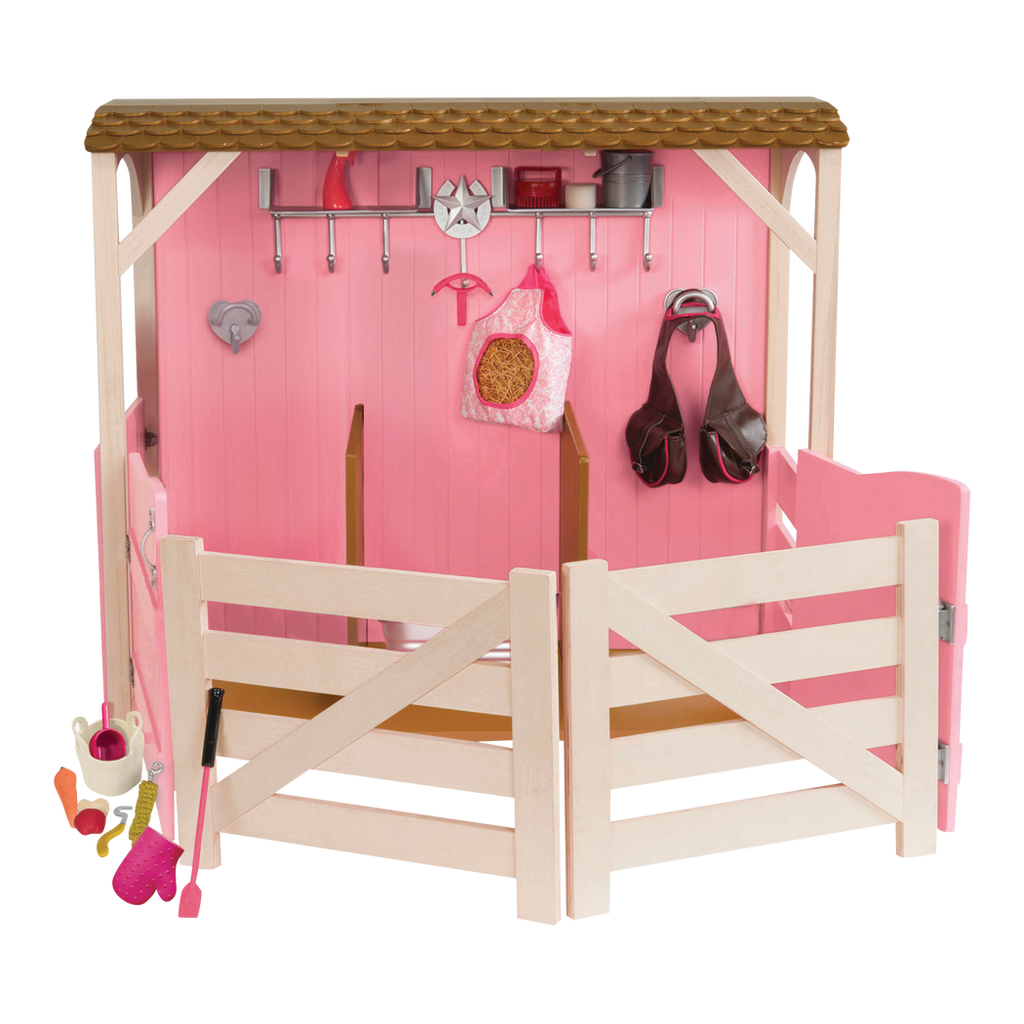 Saddle-Up Stables - Horse Barn for Our Generation Horses - Equestrian Accessories - Playset for Dolls - Our Generation UK