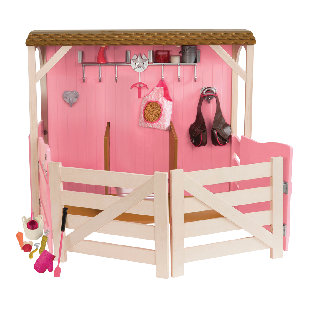 Saddle-Up Stables - Horse Barn for Our Generation Horses - Equestrian Accessories - Playset for Dolls - Our Generation UK