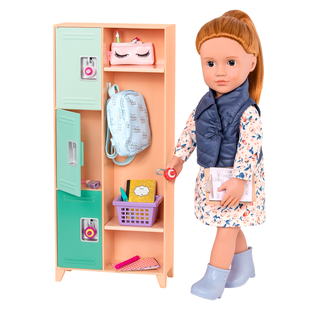 Classroom Cool Locker Set - School Locker Set for Dolls - School Accessories - Our Generation