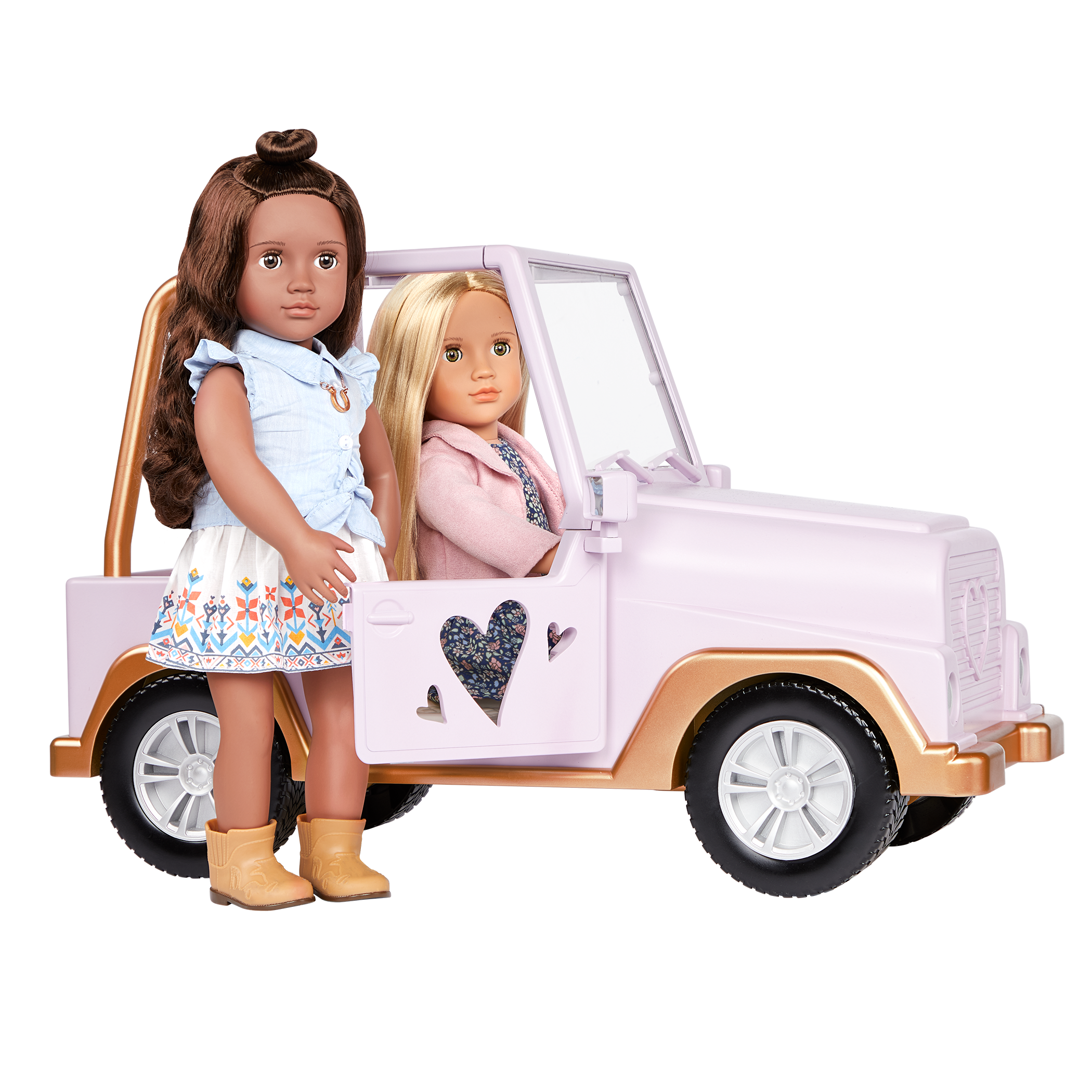 My Way & Highways  - 4x4 Vehicle for 46cm Dolls - Pink Car for Dolls - Our Generation