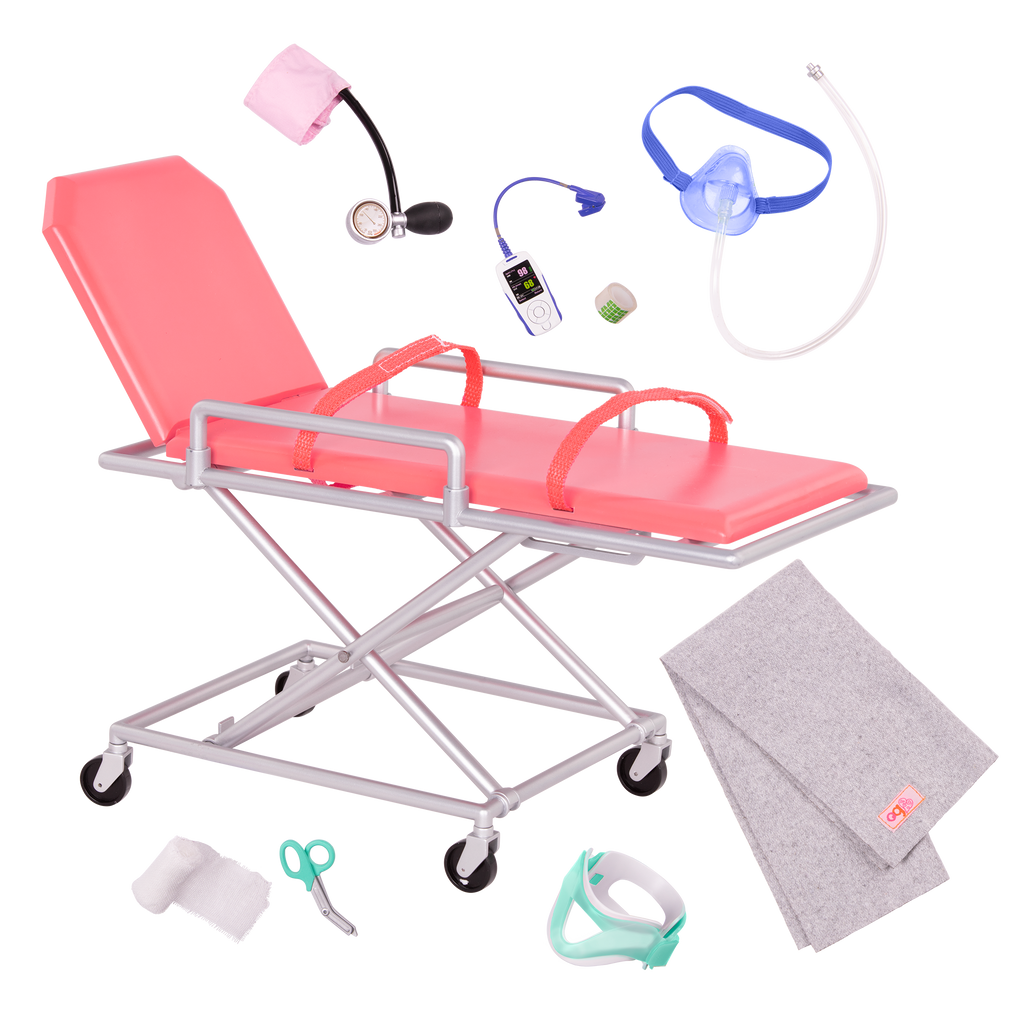 OG Medi-Care - Hospital Gurney for Dolls - Medical Accessories for Dolls - Our Generation UK