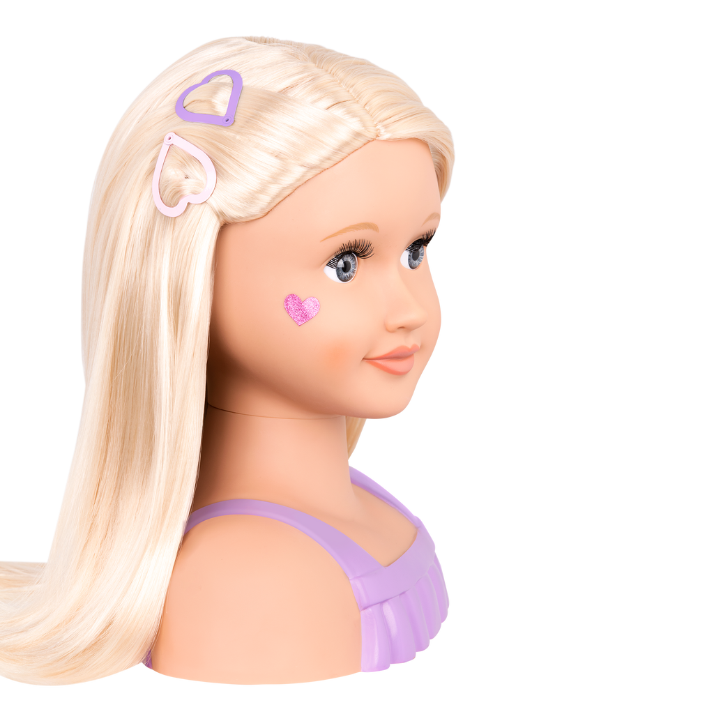 Trista - 23cm Styling Head with Accessories - Doll Styling Head with Blonde Hair - Gift Idea for Kids Ages 3 Years + - Our Generation