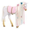 Andalusian Hairplay Foal - 30cm Hairstyling Horse - Foal with Hair Accessories - Accessory for Dolls - Our Generation