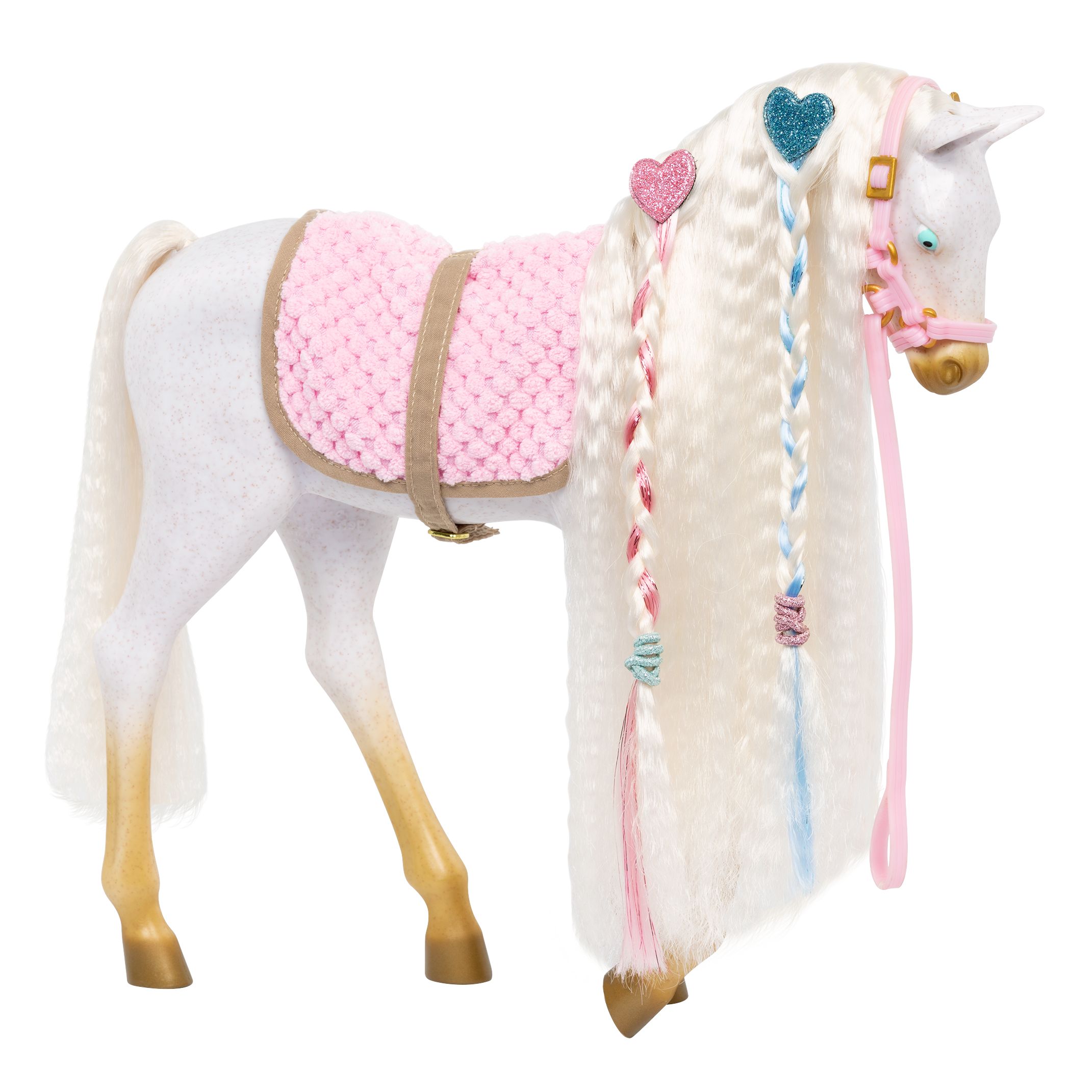 Andalusian Hairplay Foal - 30cm Hairstyling Horse - Foal with Hair Accessories - Accessory for Dolls - Our Generation