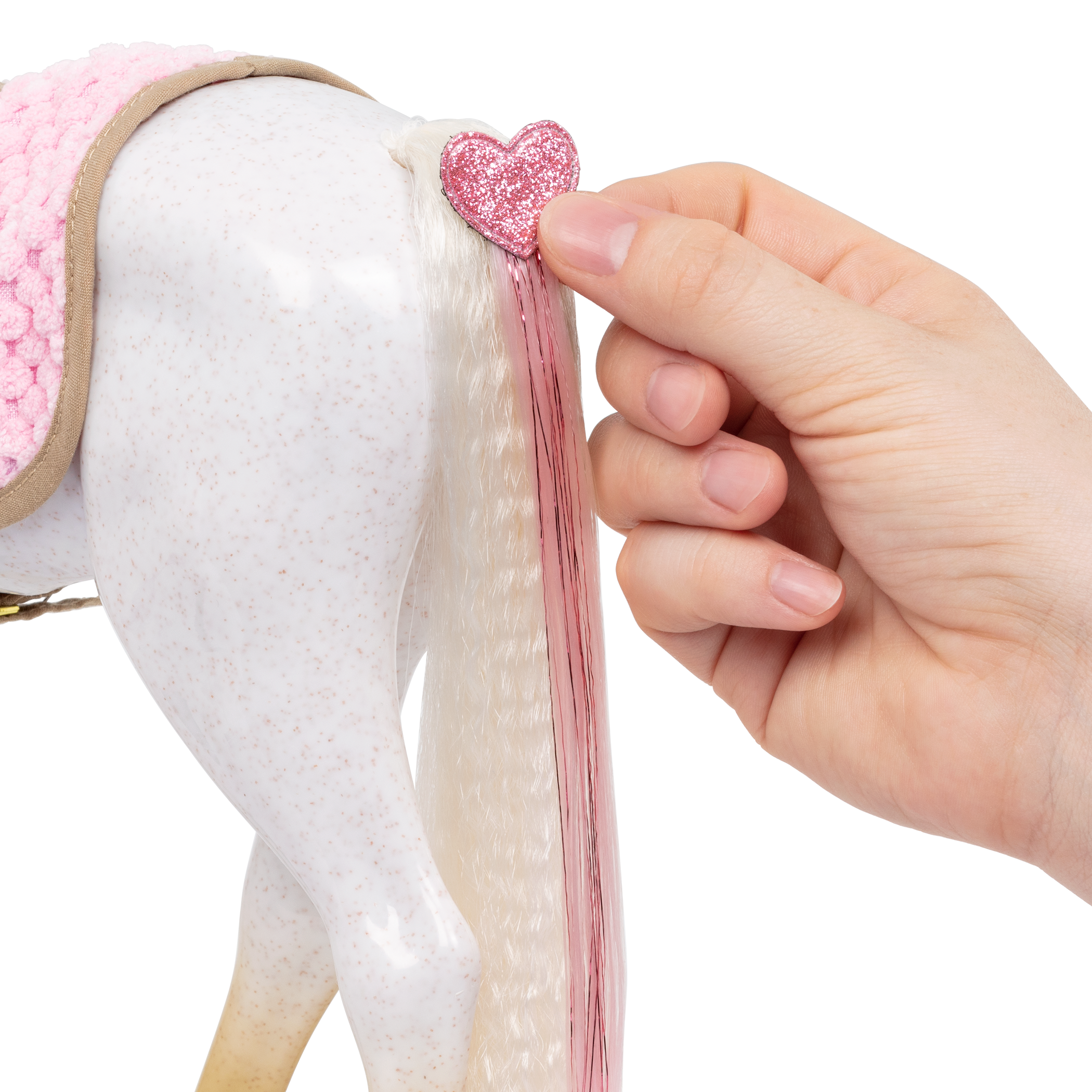 Andalusian Hairplay Foal - 30cm Hairstyling Horse - Foal with Hair Accessories - Accessory for Dolls - Our Generation