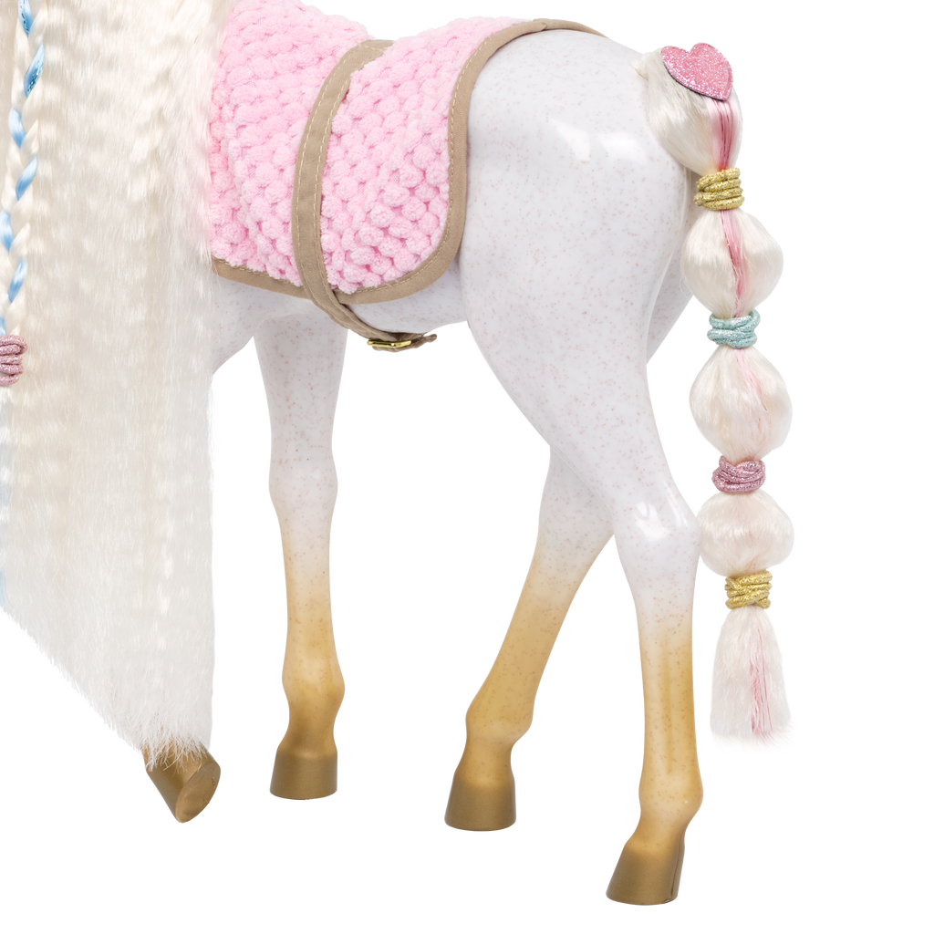 Andalusian Hairplay Foal - 30cm Hairstyling Horse - Foal with Hair Accessories - Accessory for Dolls - Our Generation