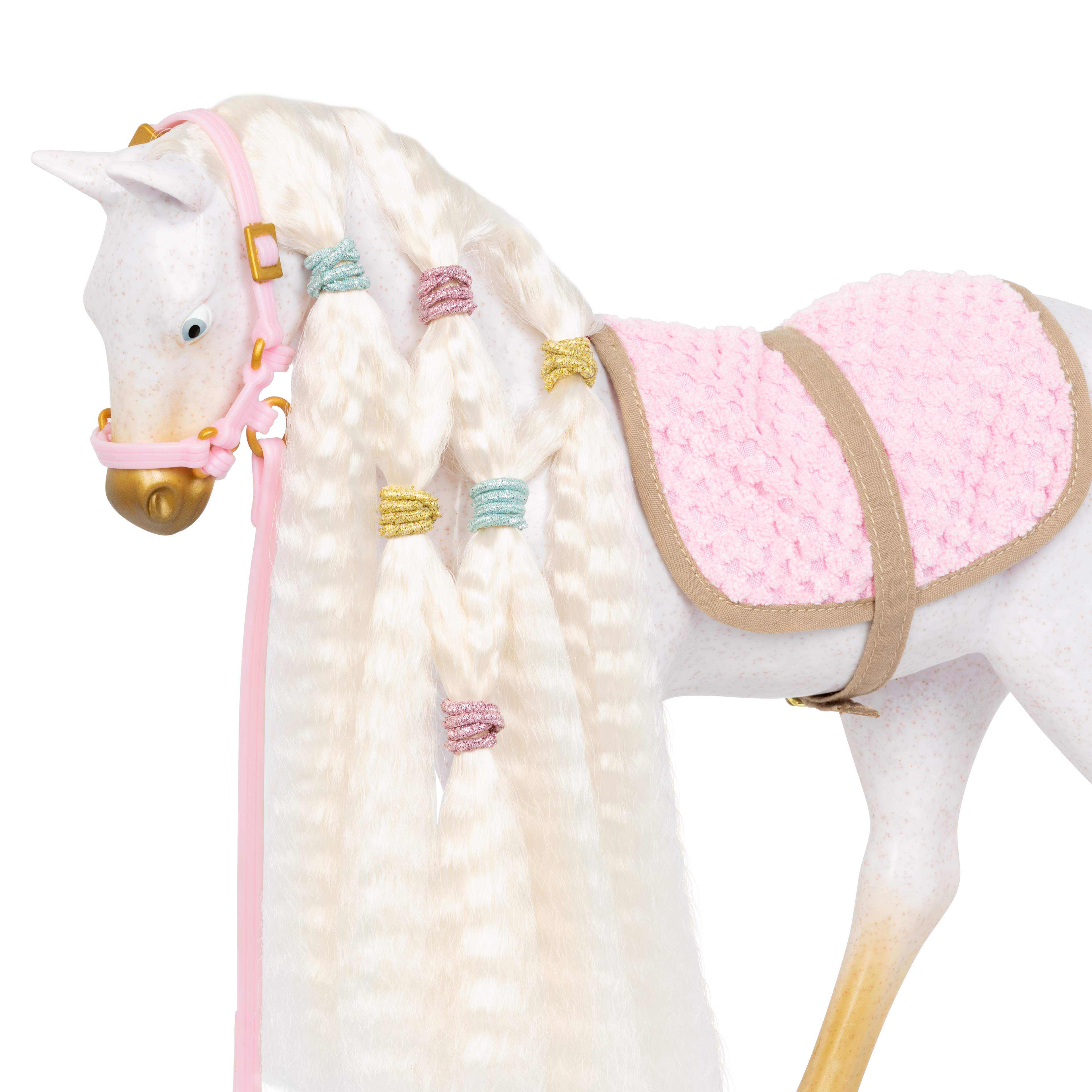 Andalusian Hairplay Foal - 30cm Hairstyling Horse - Foal with Hair Accessories - Accessory for Dolls - Our Generation