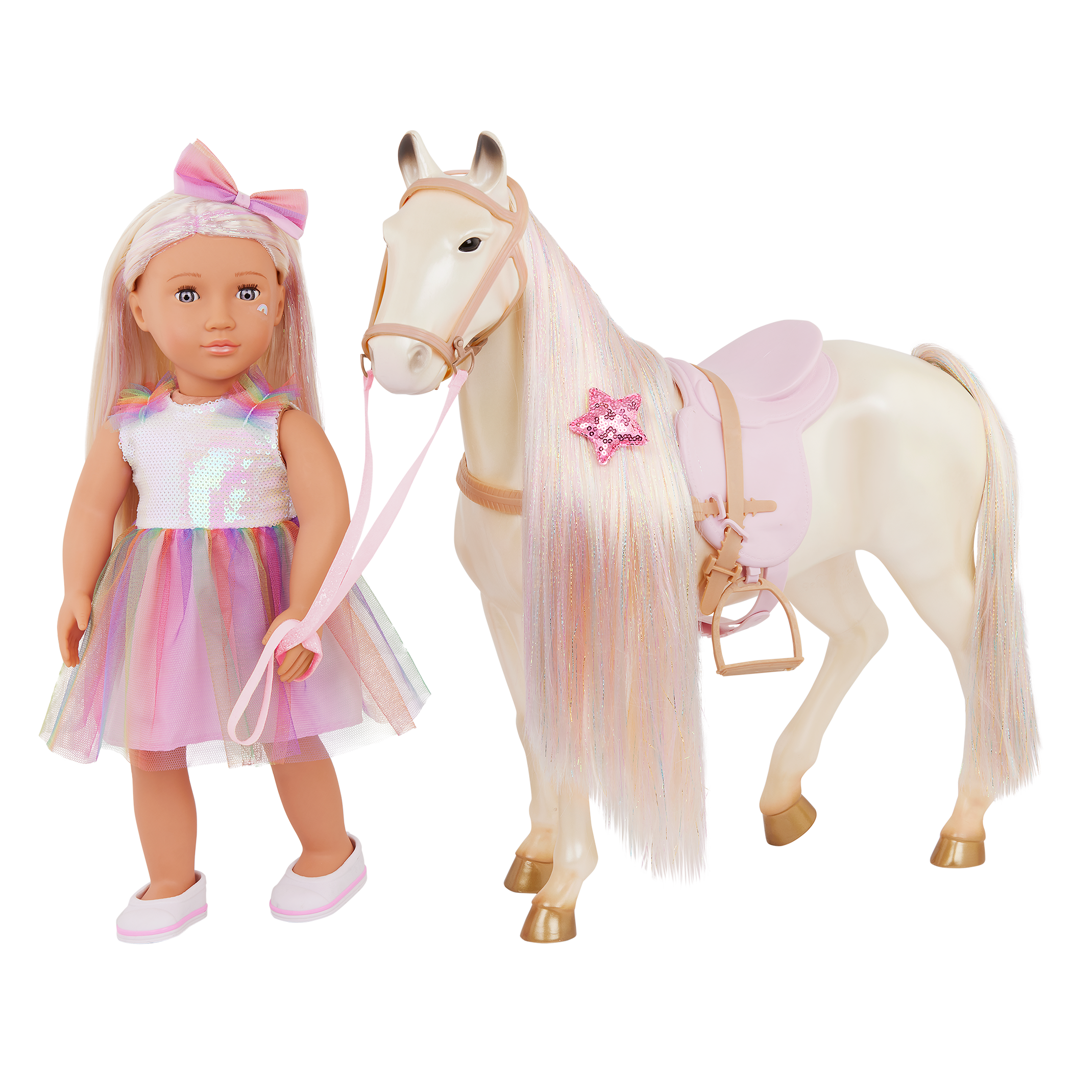 Enchanting Horse - 50cm Toy Horse - Our Generation Horse with Styling Accessories - Doll Accessory - Our Generation UK