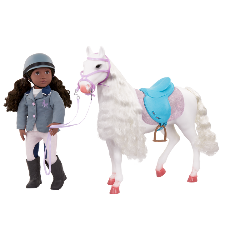 Camarillo Hair Play Horse - 50cm Hair Play Horse for 46cm Dolls - Horse with White Hair & Hair-Styling Accessories - Toys & Gifts for Kids - Our Generation