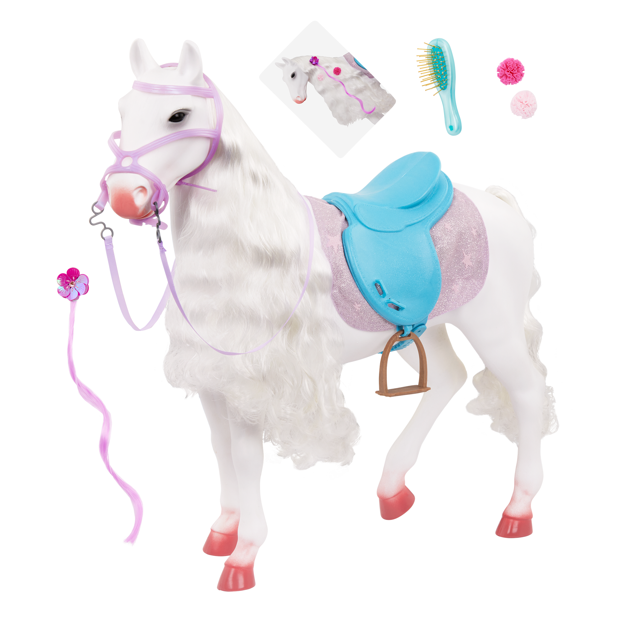 Camarillo Hair Play Horse - 50cm Horse with Hairstyling Accessories - Accessory for 46cm Dolls - Our Generation Horses
