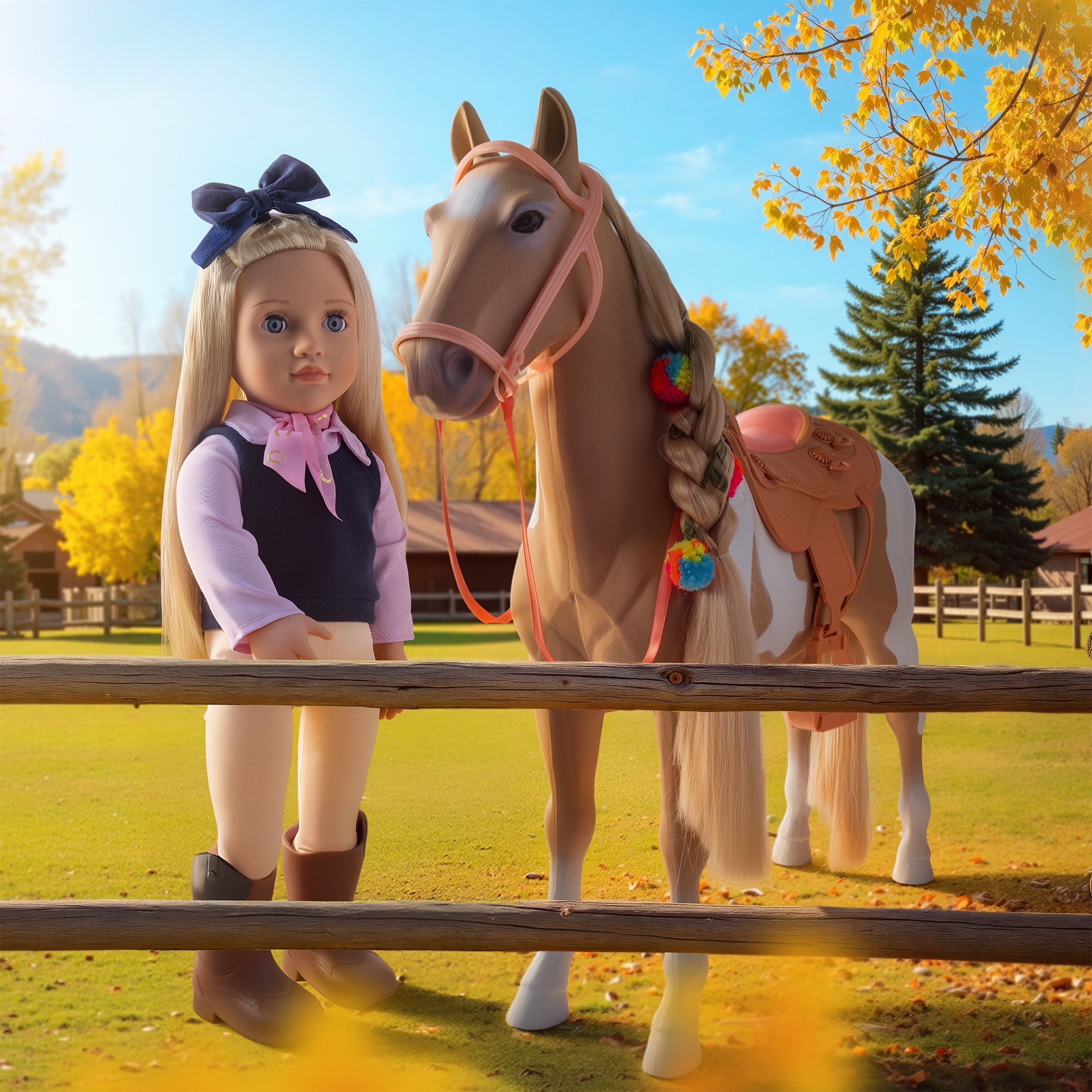 Presley - 46cm Horse Riding Doll - OG Equestrain Doll with Blonde Hair & Grey Eyes - Toys for Kids Ages 3 Years + - Our Generation UK
