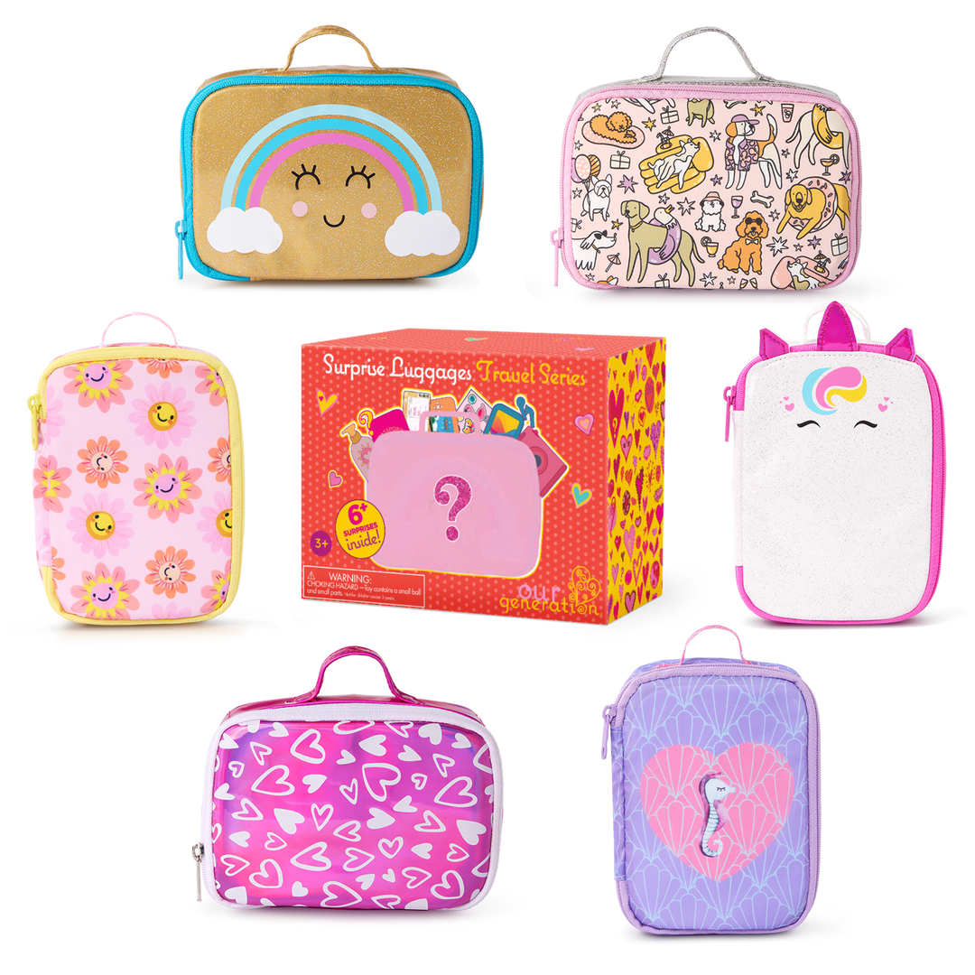 Surprise Luggage Series - Six Surprise Luggage's to Collect - Each Luggage has 6 Doll Accessories - Accessories for 46cm - Our Generation UK