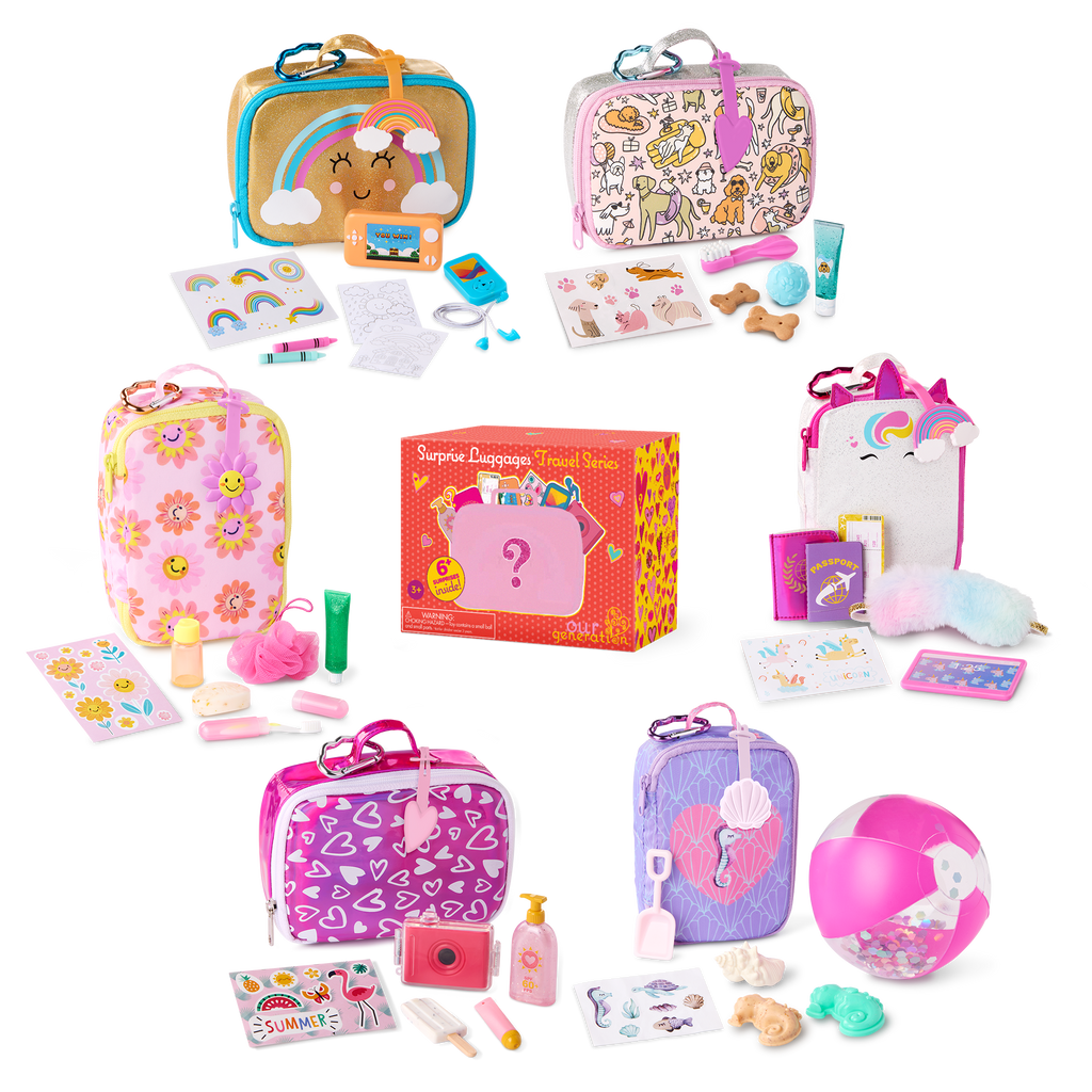 Surprise Luggages Travel Series - Collectible Toys - 6 Styles to Collect - Accessories for Dolls - Gift Ideas for Kids - Our Generation UK