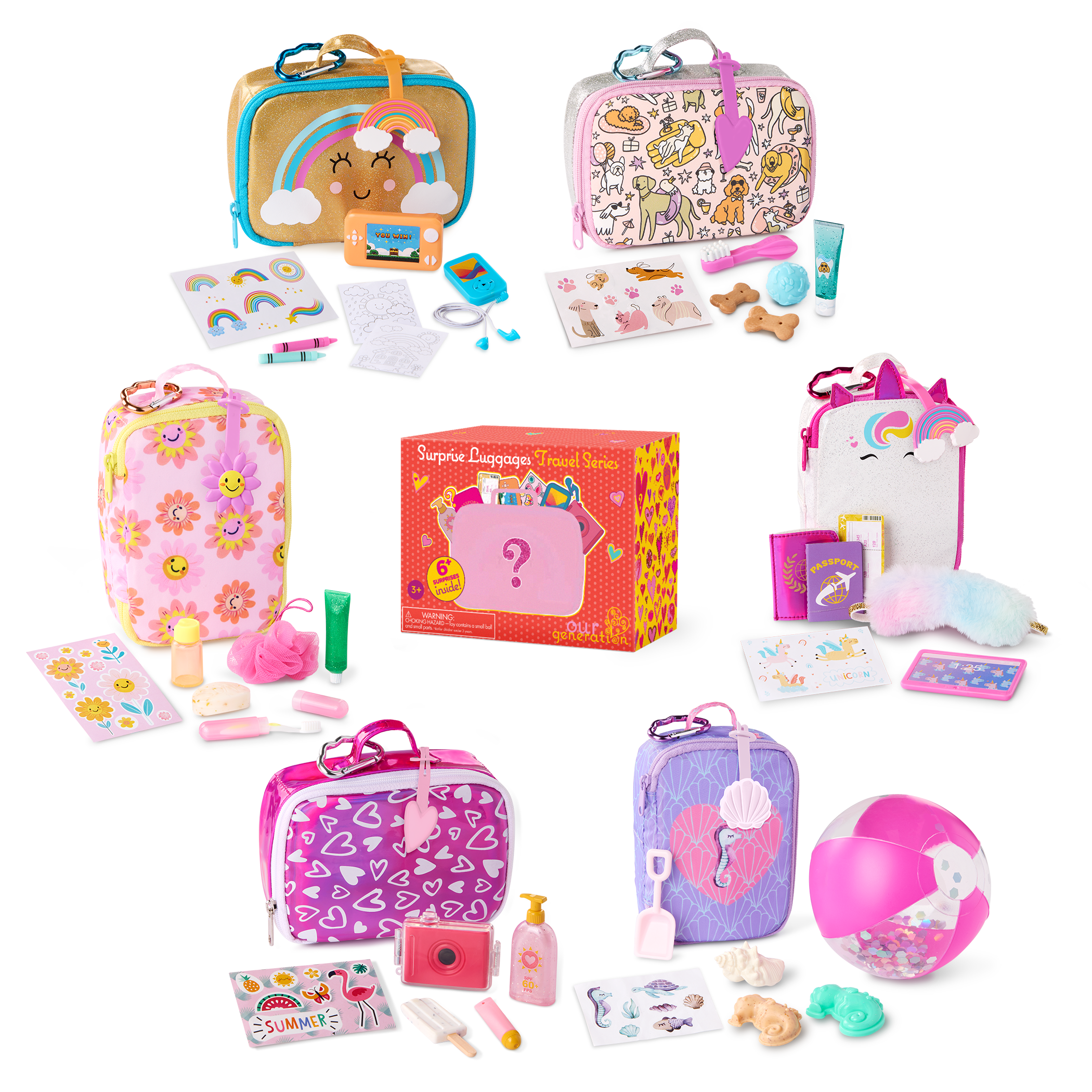 Surprise Luggages Travel Series - Collectible Toys - 6 Styles to Collect - Accessories for Dolls - Gift Ideas for Kids - Our Generation UK