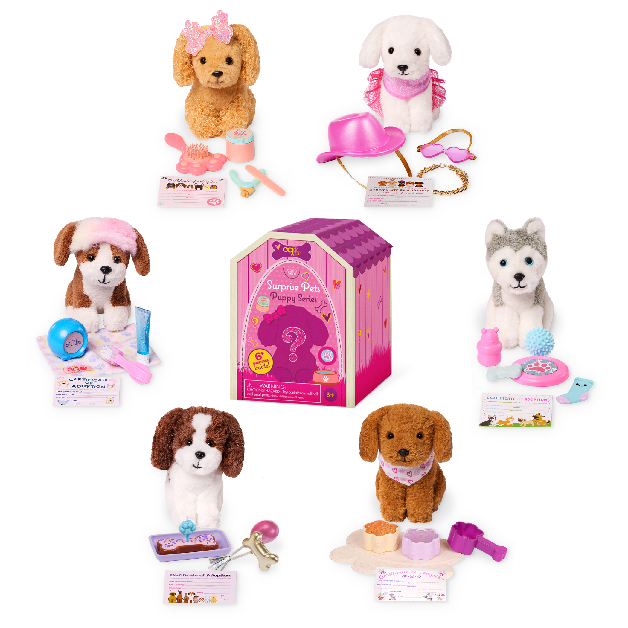 Surprise Pets Puppy Series - Collectible Toys - 6 Styles to Collect- Accessories for Dolls - Our Generation UK