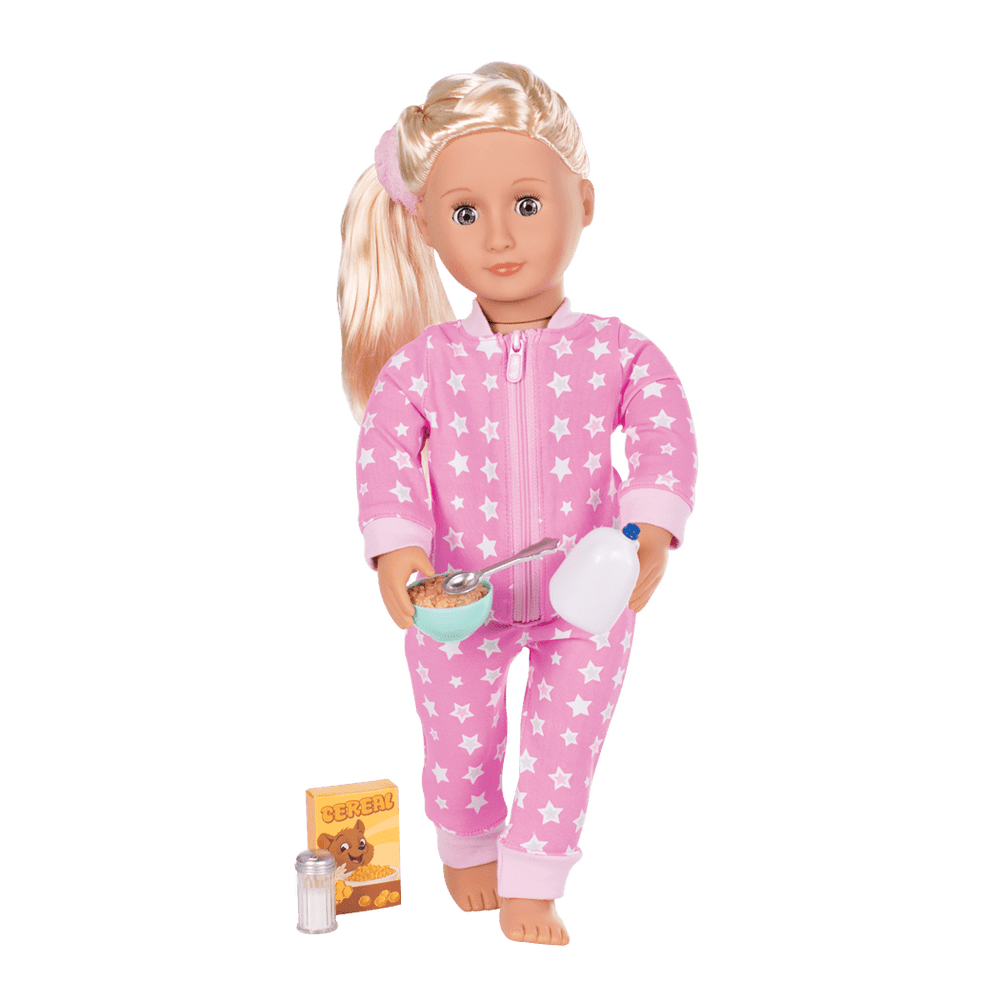 Onesies Funzies - 46cm Doll Pyjama Outfit - Pink Onesie for OG Dolls - Doll Clothes - Our Generation
