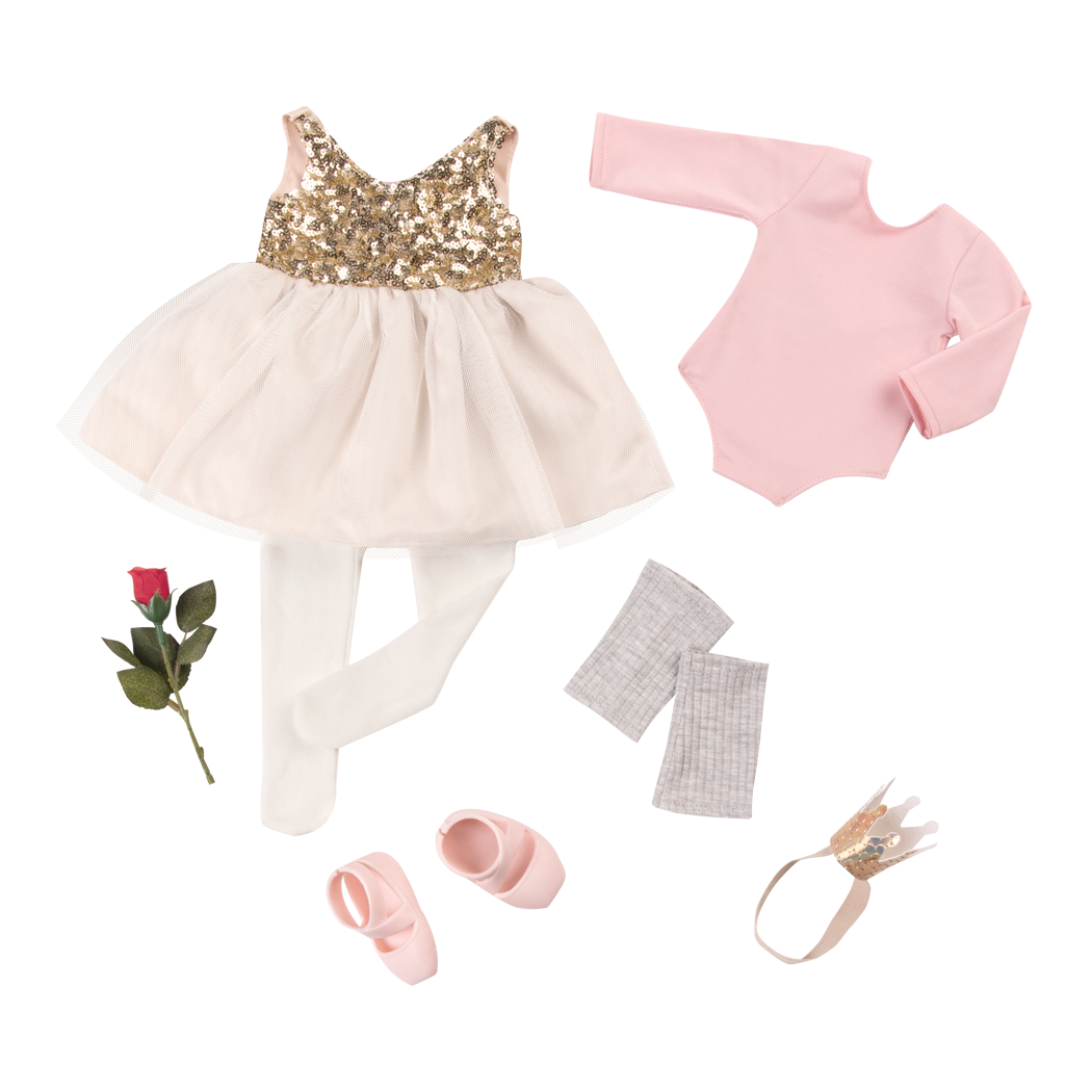 Opening Night - Ballerina Outfit for 46cm Dolls - Tutu, Leotard & Dancing Accessories - Our Generation UK